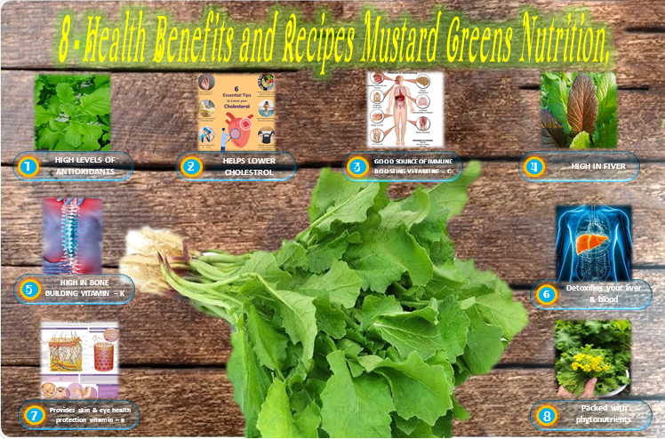 8 - Health Benefits and Recipes Mustard Greens Nutrition,